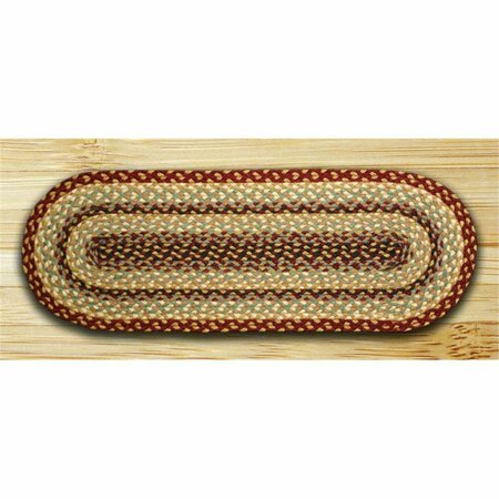 CAPITOL EARTH RUGS Burgundy-Gray-Creme Table Runner 52-TR357